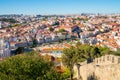 Panoramic shot of Lisbon cityscape, Portugal Royalty Free Stock Photo