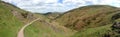 Panoramic shot of the Long Mynd, England