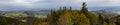 Panoramic shot from the mountain Schauinsland on a cloudy day Royalty Free Stock Photo