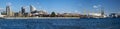 Panoramic shot of O2 Arens in the Greenwich Peninsula, London, UK