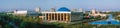 Panoramic shot of the Parliament of the Republic building in Tashkent, Uzbekistan Royalty Free Stock Photo