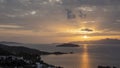 The panoramic shot of the sunset in Bodrum. Bodrum is one of the favorites in the field of the holiday resort in the