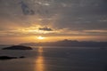 The panoramic shot of the sunset in Bodrum. Bodrum is one of the favorites in the field of the holiday resort in the