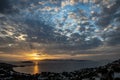 The panoramic shot of the sunset in Bodrum. Bodrum is one of the favorites in the field of the holiday resort in the