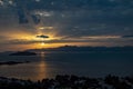 The panoramic shot of the sunset in Bodrum. Bodrum is one of the favorites in the field of the holiday resort in the