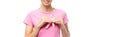 Panoramic shot of woman holding pink Royalty Free Stock Photo