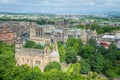 Panoramic sight from Edinburgh Castle walls, Scotland.