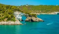 Panoramic sight of the famous Arco di San Felice in the Gargano national park. Apulia Puglia, Italy.
