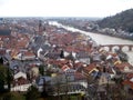 Panoramic sight of Heidelberg the Neckar river