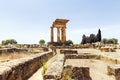Panoramic Sights of The Temple of Dioscuri Tempio dei Dioscuri In Valley of Temples, Agrigento,Italy,