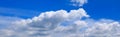 Panoramic sky and cloud summer time beautiful background Royalty Free Stock Photo