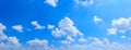 Panoramic sky and cloud summertime beautiful background Royalty Free Stock Photo