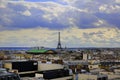 Panoramic sky over Paris city Royalty Free Stock Photo