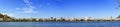 Panoramic skyline at Rodrigo de Freitas lagoon in Rio de Janeiro