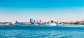 Panoramic Skyline Of Tallinn And Harbour, Coast, Port. Royalty Free Stock Photo