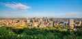 Montreal from top view at sunset in Canada Royalty Free Stock Photo