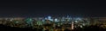 Montreal night skyline view from Mount Royal Royalty Free Stock Photo