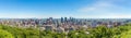 Panoramic skyline view from Mount Royal hill at the Montreal city in Canada Royalty Free Stock Photo