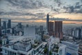 Panoramic skyscape views of around/nearby Petronas twin tower at Central City Tower.