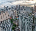 Panoramic skyscape views of around/nearby Petronas twin tower at Central City Tower.