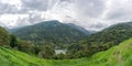 Panoramic of some mountains of our Colombian landscape. Royalty Free Stock Photo
