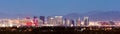 Panoramic Southwest Landscape Red Rock Hills Downtown Las Vegas Royalty Free Stock Photo