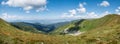 Panoramic spectacular view to Liptov region, High Tatras,Liptovska Mara lake in Slovakia from the range of Low Tatras Nizke Tatry