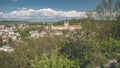 Panoramic spring view of Buchach town Ternopil Oblast, Ukraine . Royalty Free Stock Photo