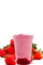 Panoramic still life of ice cream slush frozen colorful frozen fruit granita drinks flowing into takeaway plastic cups with ice Royalty Free Stock Photo