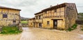 Panoramic of stone houses in the old town of Soria, Calatanazor.