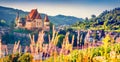 Panoramic summer view of Fortified Church of Biertan,