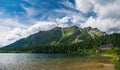 Lake Popradske pleso in High Tatras, Slovakia Royalty Free Stock Photo