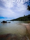 sunny morning view at Pulau Sayak beach