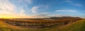 Balloons over vineyards in Pokolbin wine region at sunrise, Hunter Valley, NSW, Australia