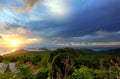 Panoramic sunrise landscape Royalty Free Stock Photo