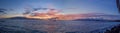 Panoramic sunset from Lahaina Maui Royalty Free Stock Photo