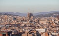 City of Barcelona at sunset Royalty Free Stock Photo