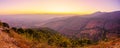 Panoramic sunset view of the Hula Valley Royalty Free Stock Photo