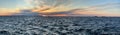Panoramic sunset view in Nallikari, Oulu Finland Royalty Free Stock Photo