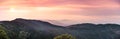 Panoramic sunset views in Santa Cruz mountains Royalty Free Stock Photo