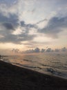 Panoramic Sunset Widuri Beach View Royalty Free Stock Photo