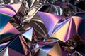 Panoramic texture image of shiny metallic, abstract, textures