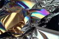 Panoramic texture image of shiny metallic, abstract, textures