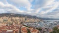 Panorama of Monaco: La Condamine area and port Hercule