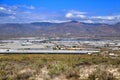 Panoramic of tomato greenhouses in Cabo de Gata, Almeria Royalty Free Stock Photo