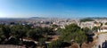 Panoramic picture on top view of Barcelona city Royalty Free Stock Photo