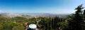 Panoramic picture on top view of Barcelona city Royalty Free Stock Photo