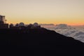 Panoramic top view from Haleakala volcano in Maui, Hawai