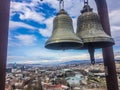 The Panoramic Top View Of Motley Historic Part Of Tbilisi, Georgia In Summer. Royalty Free Stock Photo