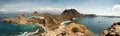 Padar Island panoramic landscape, Komodo National Park, Indonesia Royalty Free Stock Photo